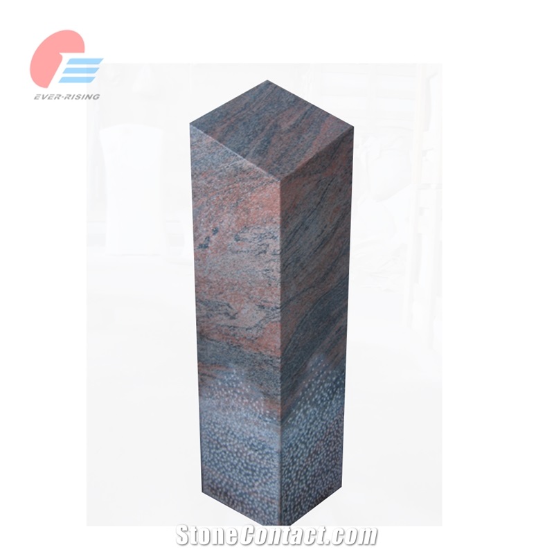 European German Style Square Colorful Granite Headstone