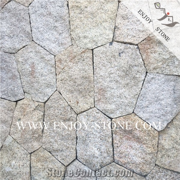 G682 Rustic Yellow Granite Natural Split Crazy Paver