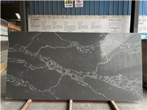 Low Silica Black Quartz Stone Slabs