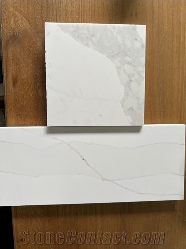 Artificial Stone Quartz Calacatta White From China