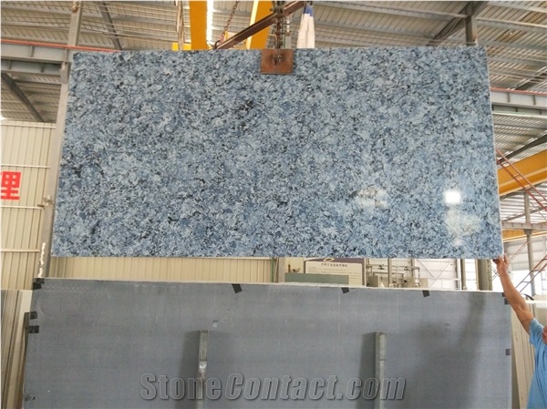 Blue Color Quartz Engineered Stone Slabs
