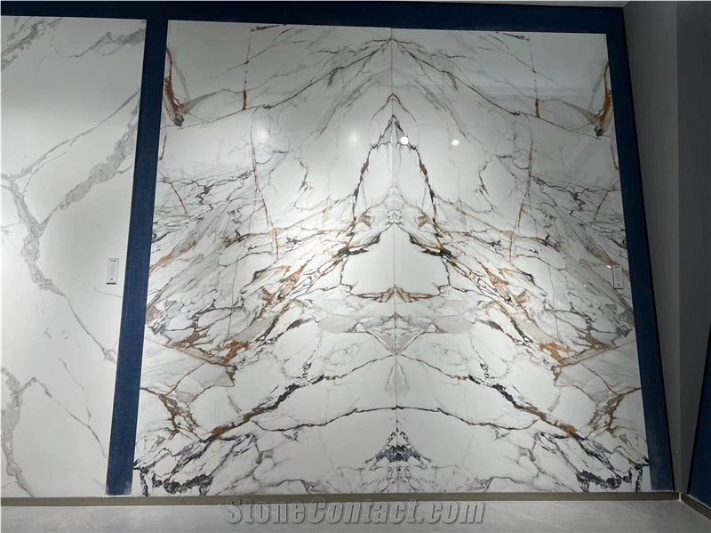 Calacatta Extra Glazed Sintered Stone Slab