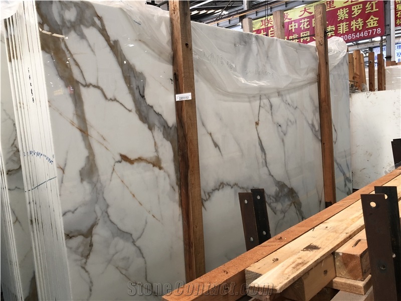 Calacatta Gold Nano Glass Polished With Competitive Price