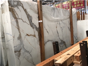 Calacatta Gold Nano Glass Polished With Competitive Price