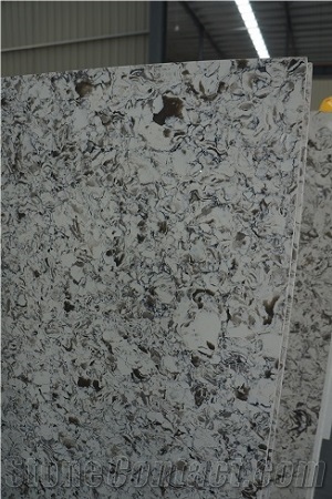 Competitive Oyster Quartz 320*160*2 Cm Polished