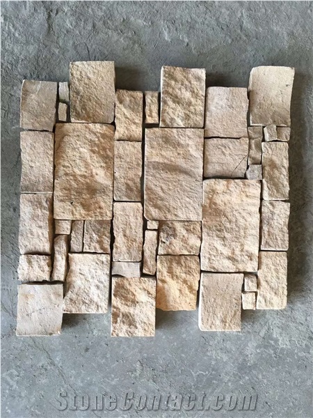 Faux Stone Yellow Limestone Color Side Clay Culture Stone