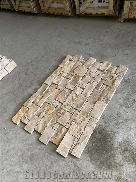 Faux Stone Yellow Limestone Color Side Clay Culture Stone