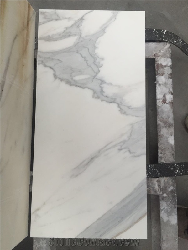 Hot Sale Calacata White Quartz Slabs With Competitive Price