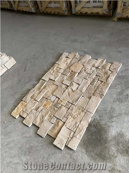 Hot Sales Yellow Faux Limestone Side Clay Culture Stone