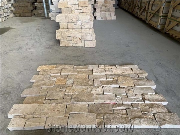 Hot Sales Yellow Faux Limestone Side Clay Culture Stone