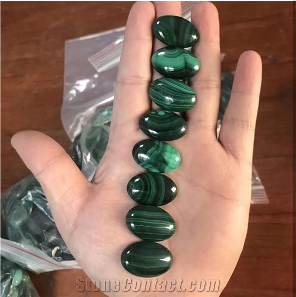 Semiprecious Malachite Green Agate Gemstone Table Tops