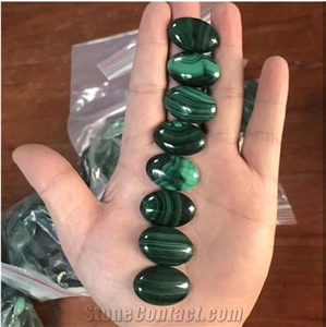 Semiprecious Malachite Green Agate Gemstone Table Tops