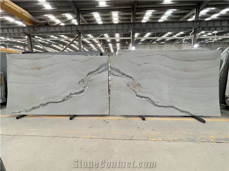 Luxury Kinawa Light Quartzite Slabs