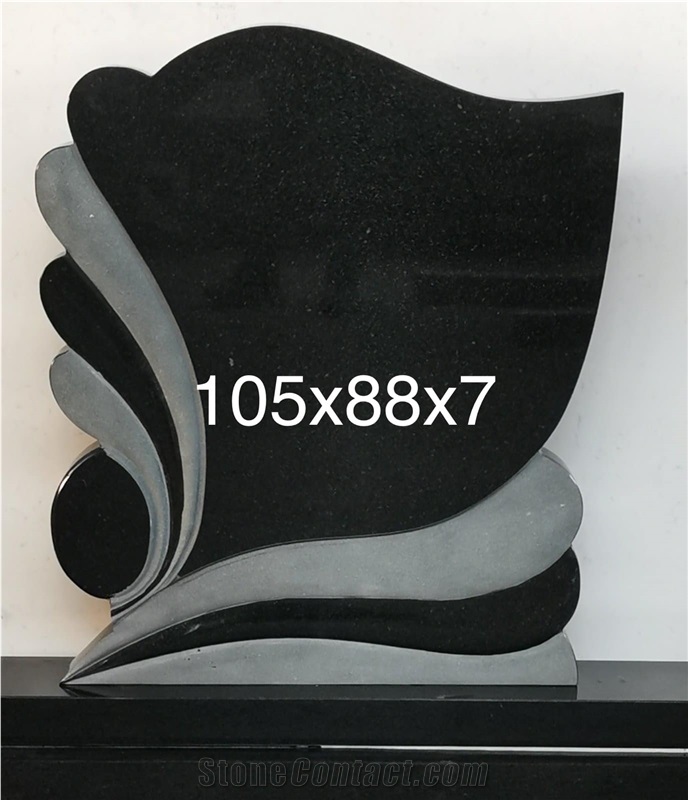 Shanxi Black Granite Headstone Monument
