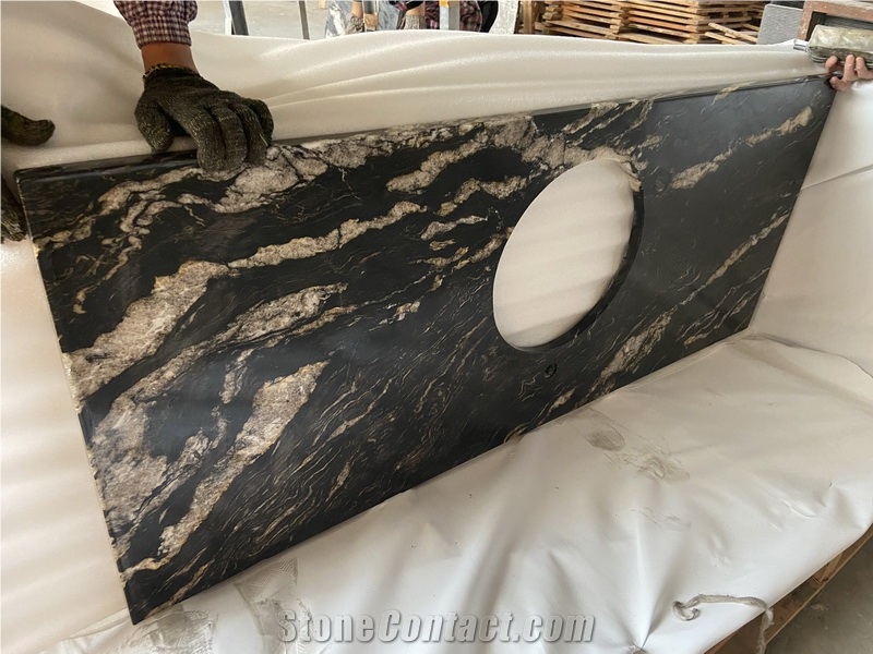 Cosmic Granite Countertop,Universe Black Granite Cooktop