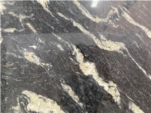 Universe Black Granite Slab,Cosmic Black Granite White Veins