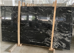 Universe Black Granite Slab,Cosmic Black Granite White Veins