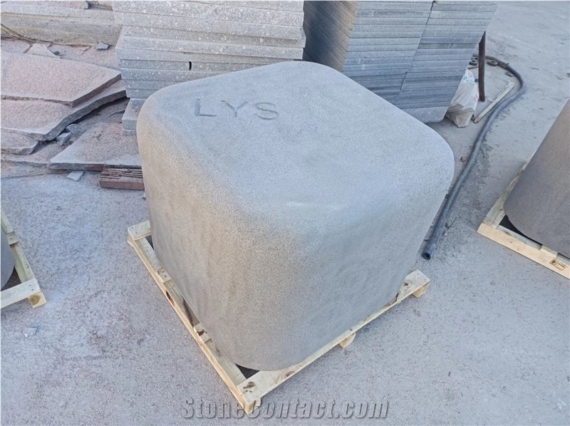 Grey Granite Car Parking Bollards,Stone Barriers