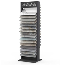 Metal Porcerlian Slab Tile Waterfall Display Stand Rack