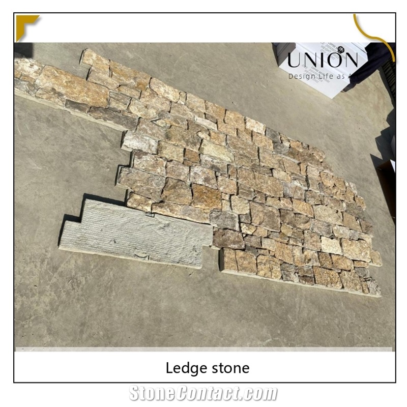 UNION DECO Coffee Brown Culture Stone Stacked Stone Panel