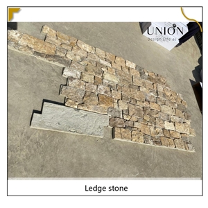 UNION DECO Coffee Brown Culture Stone Stacked Stone Panel