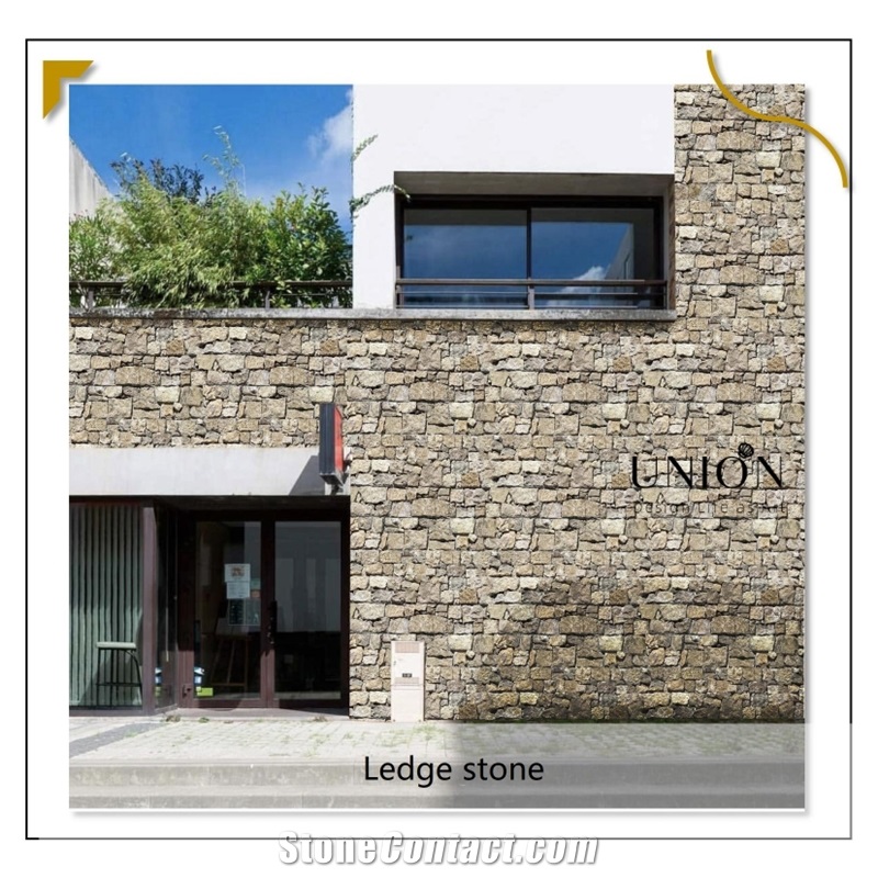 UNION DECO Coffee Brown Culture Stone Stacked Stone Panel
