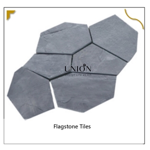 UNION DECO Irregular Slate Paving Black Flagstone For Garden