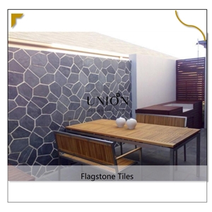 UNION DECO Irregular Slate Paving Black Flagstone For Garden