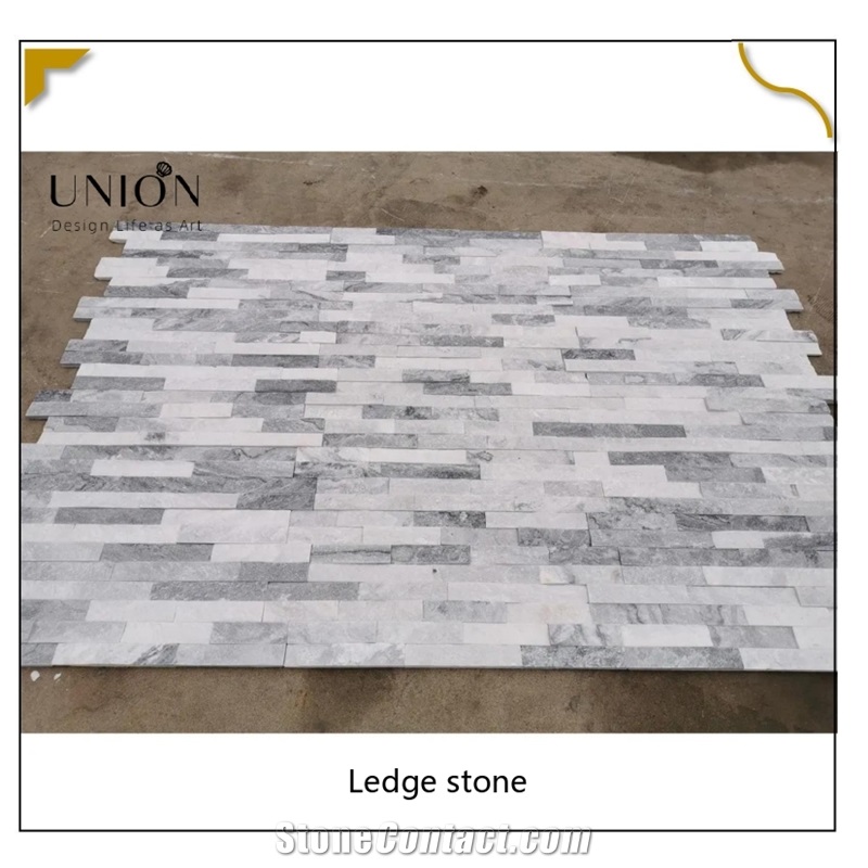 UNION DECO Ledger Panel Grey Quartzite Stacked Stone Veneer