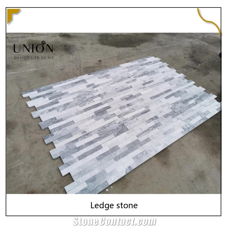 UNION DECO Ledger Panel Grey Quartzite Stacked Stone Veneer