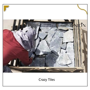 UNION DECO Loose Stone Blue Quartzite Random Shape Flagstone For Wall