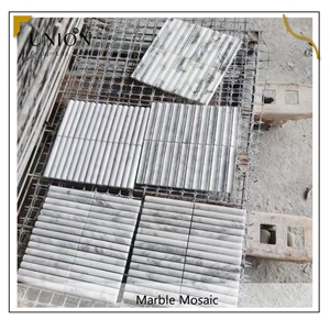 UNION DECO Marble Backsplash Mosaic Tile Linear Strip Mosaic