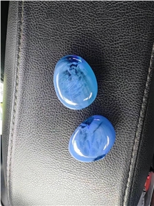 Blue Glass Artificial Pebbles