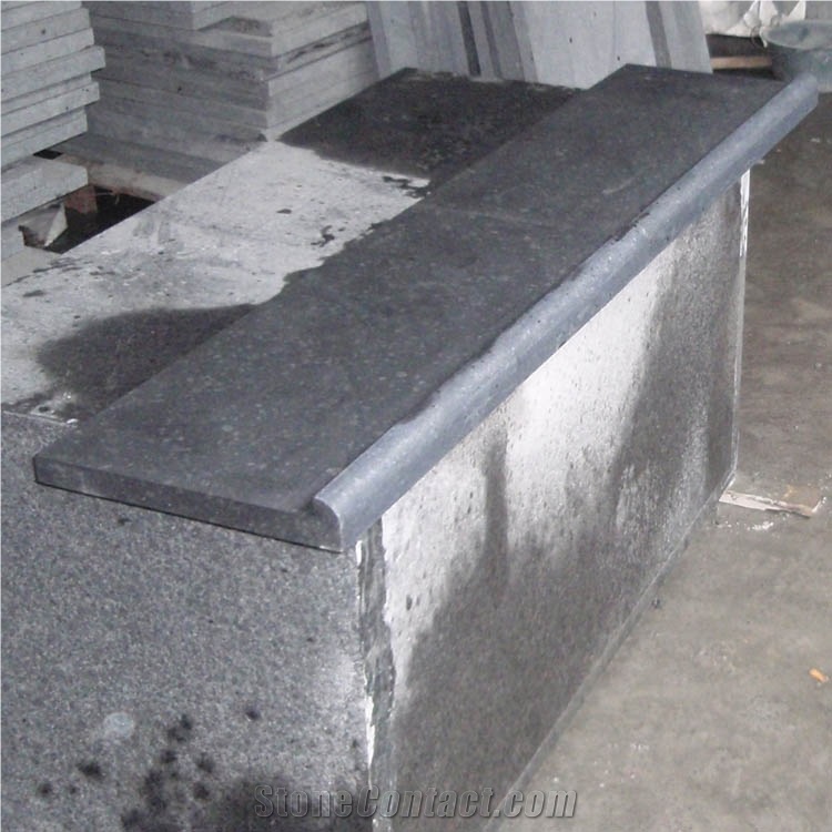 Anti-Slip Finish Black Granite Swimming Pool Coping Stone