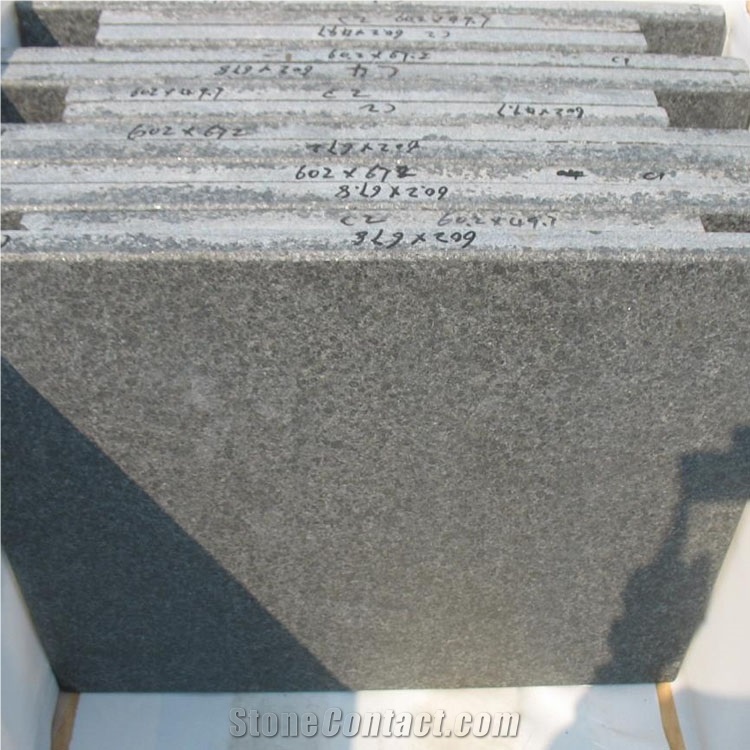 G684 Black Granite Flamed Pavement Tiles