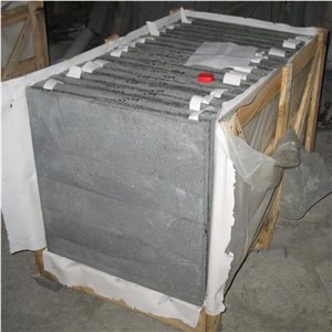 G684 Black Granite Flamed Pavement Tiles