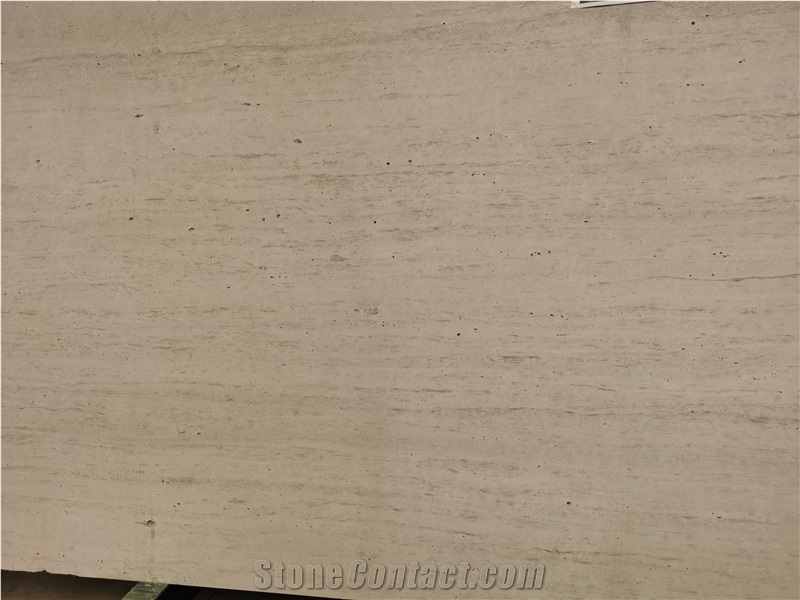 Chinese White Travertine Slabs White Liner Trvertine