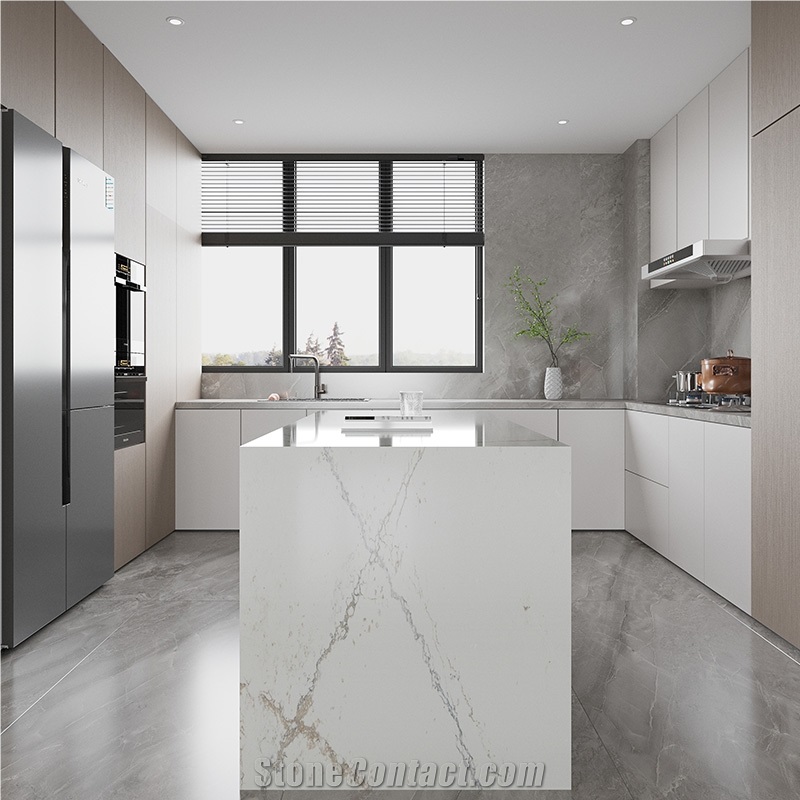 DXQ6501 Carrara White Artificial Stone Large Size
