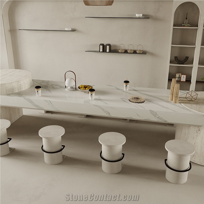 DXQ6523 Calacatta Grey Quartz Stone 20 Mm Polished