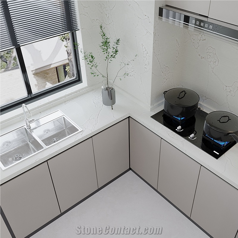 DXQ6529 Calacatta Thin Vein Artificial Marble Quartz