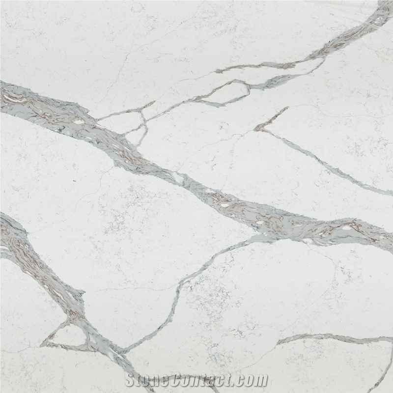DXQ8006 Calacatta White Artificial Quartz Slabs