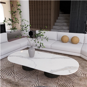 DXQ8006 Calacatta White Artificial Quartz Slabs