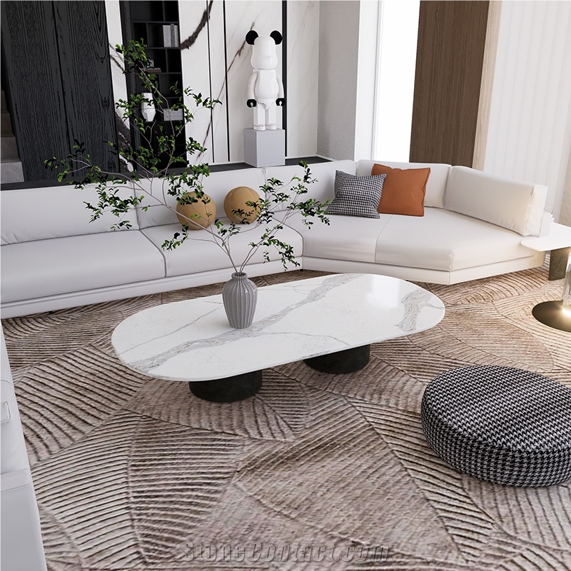 DXQ8006 Calacatta White Artificial Quartz Slabs