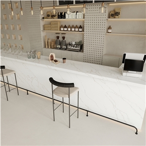 DXQ8015 Calacatta Thin Golden Vein Quartz