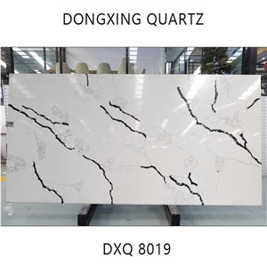 DXQ8019 Calacatta Black Veins Quartz Stone Slabs
