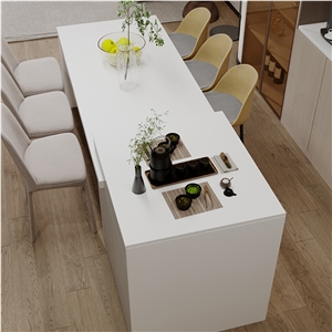 DXQ8021 Super White Quartz Stone Slabs Tiles