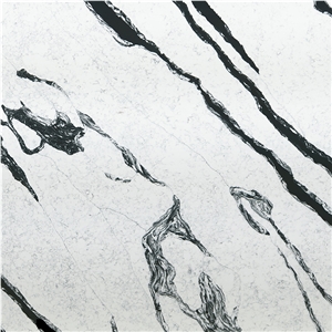 DXQ8036 Carrara Black Vein Quartz Stone Tile