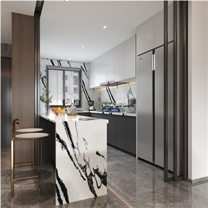 DXQ8036 Carrara Black Vein Quartz Stone Tile