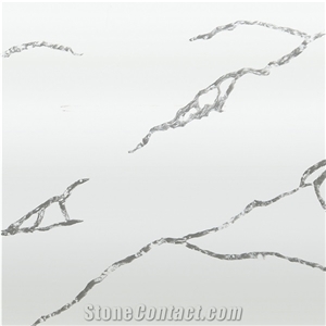 DXQ8037 Calacatta Gray Vein Quartz Slabs