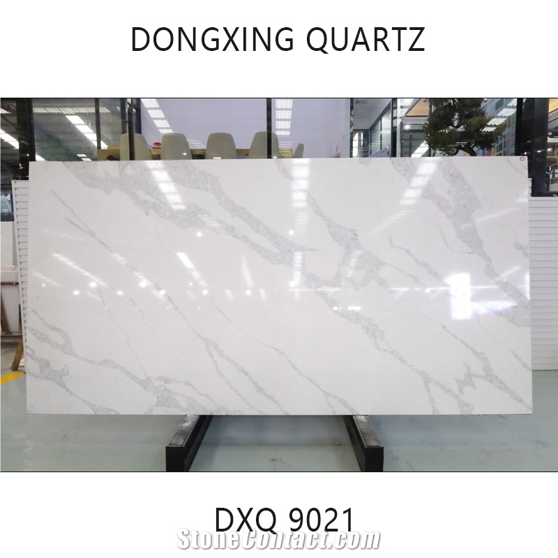 DXQ9021 Calacatta Light Grey Modern Quartz Tile